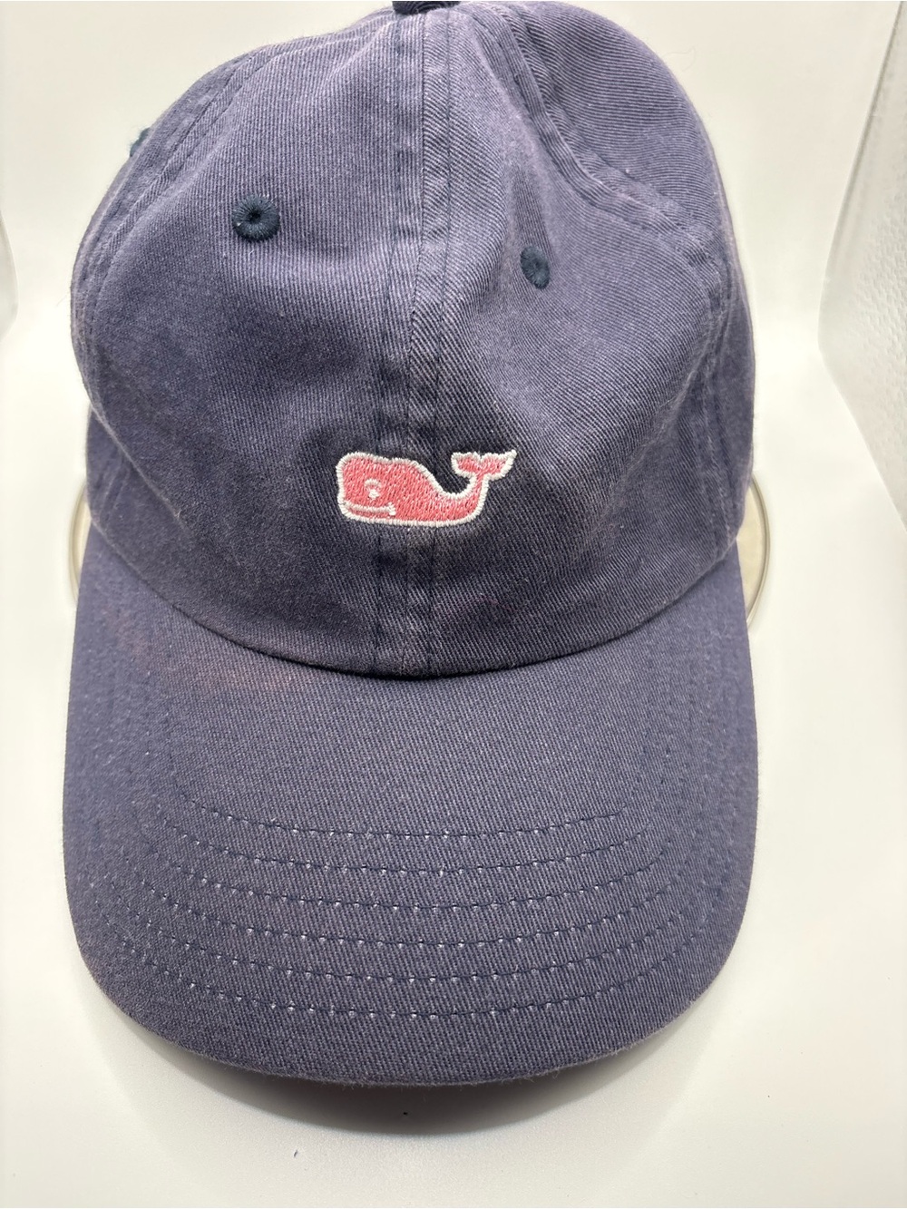 Vineyard Vines Navy Whale Logo Adjustable Strapback Hat